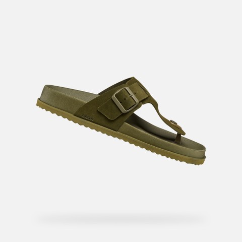 Sandales tongs PARNAIBA HOMME Vert militaire | GEOX