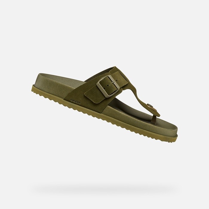 Sandales tongs PARNAIBA HOMME Vert militaire | GEOX