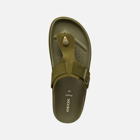 Sandales tongs PARNAIBA HOMME Vert militaire - image number 5 | GEOX