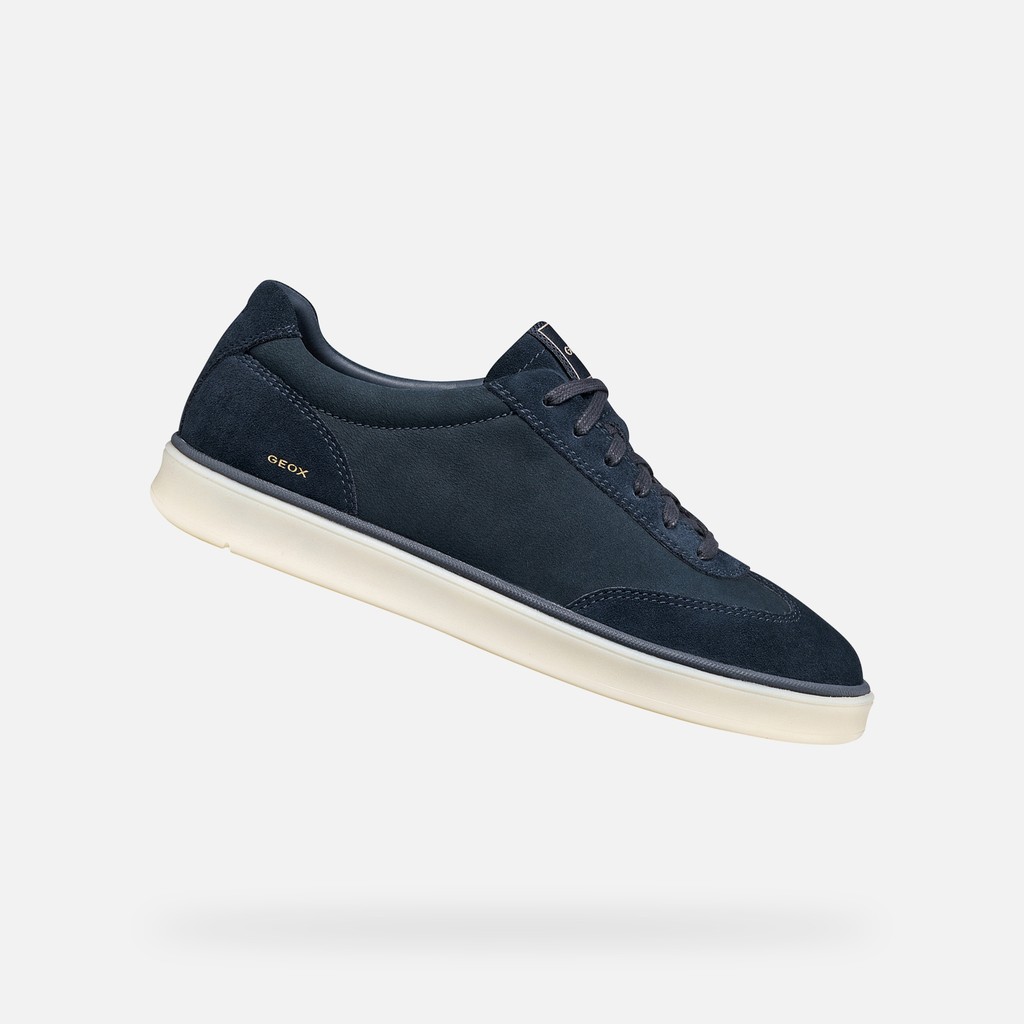 Leren sneakers SPHERICA ACTIF X4 HEREN Marineblauw - image number 0 | GEOX