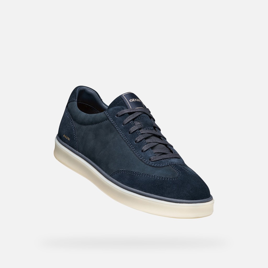 Leren sneakers SPHERICA ACTIF X4 HEREN Marineblauw - image number 4 | GEOX