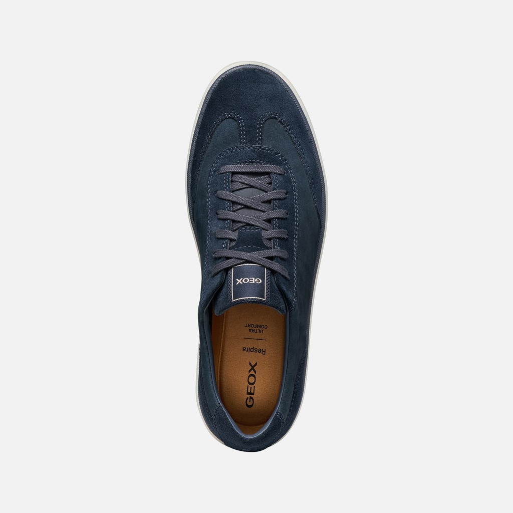 Leren sneakers SPHERICA ACTIF X4 HEREN Marineblauw - image number 5 | GEOX