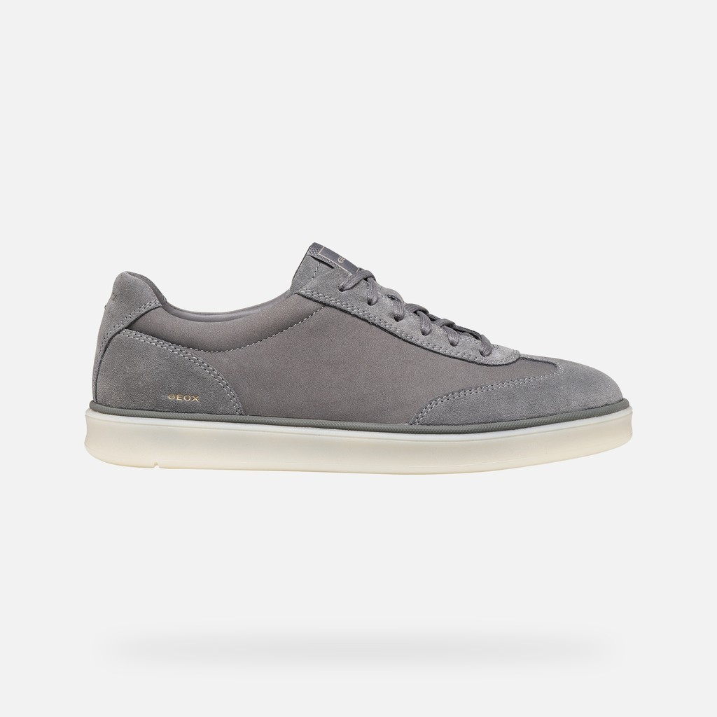 Leather sneakers SPHERICA ACTIF X4 MAN Dark stone - image number 1 | GEOX