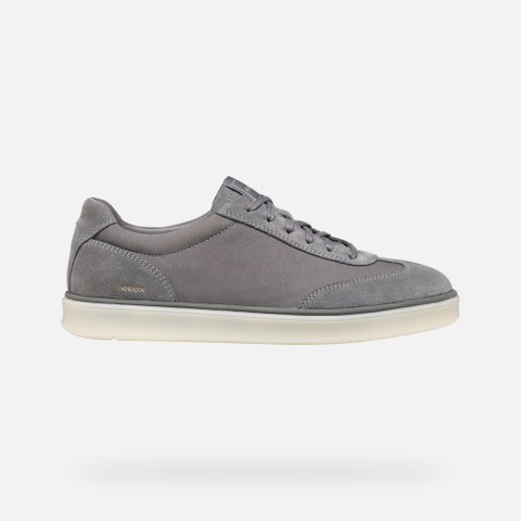 Leather sneakers SPHERICA ACTIF X4 MAN Dark stone - image number 1 | GEOX