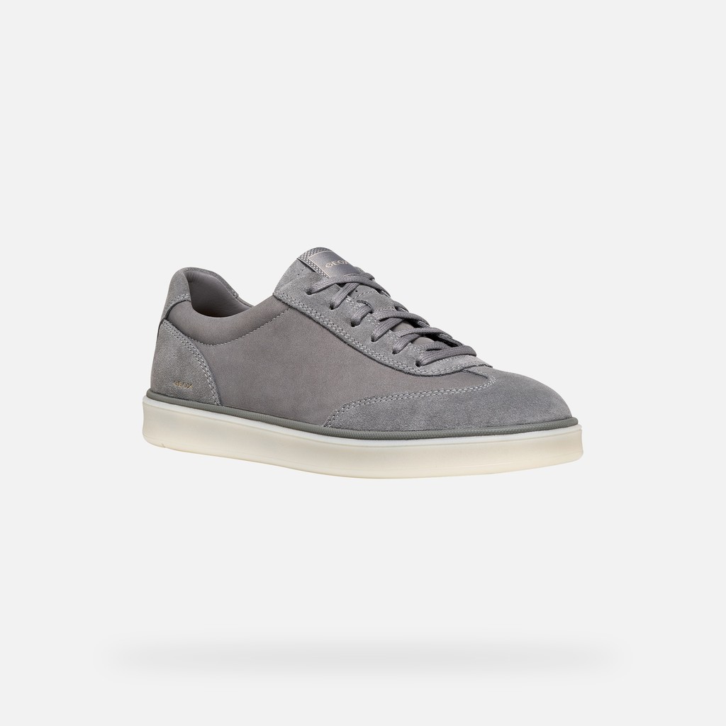 Leather sneakers SPHERICA ACTIF X4 MAN Dark stone - image number 2 | GEOX