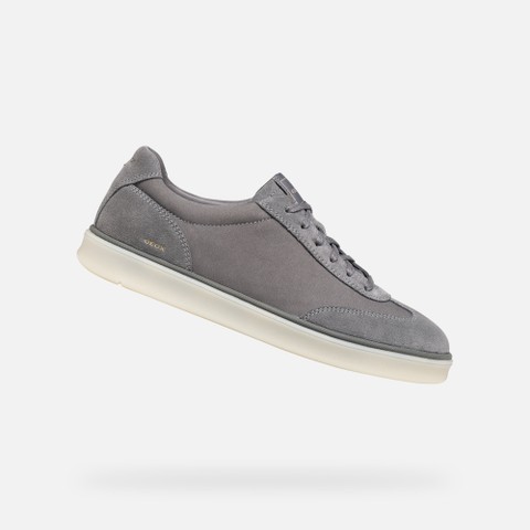 Leather sneakers SPHERICA ACTIF X4 MAN Dark stone - image number 0 | GEOX