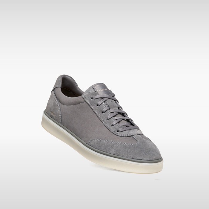 Leather sneakers SPHERICA ACTIF X4 MAN Dark stone | GEOX