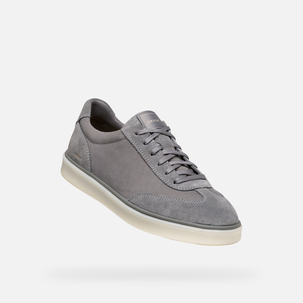 Leather sneakers SPHERICA ACTIF X4 MAN Dark stone - image number 4 | GEOX