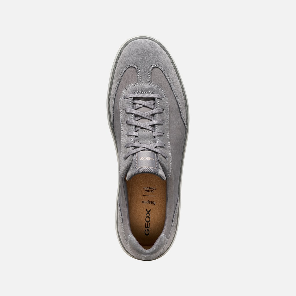 Leather sneakers SPHERICA ACTIF X4 MAN Dark stone - image number 5 | GEOX