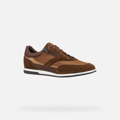 Low top sneakers RENAN MAN Cognac/Toffee - image number 2 | GEOX