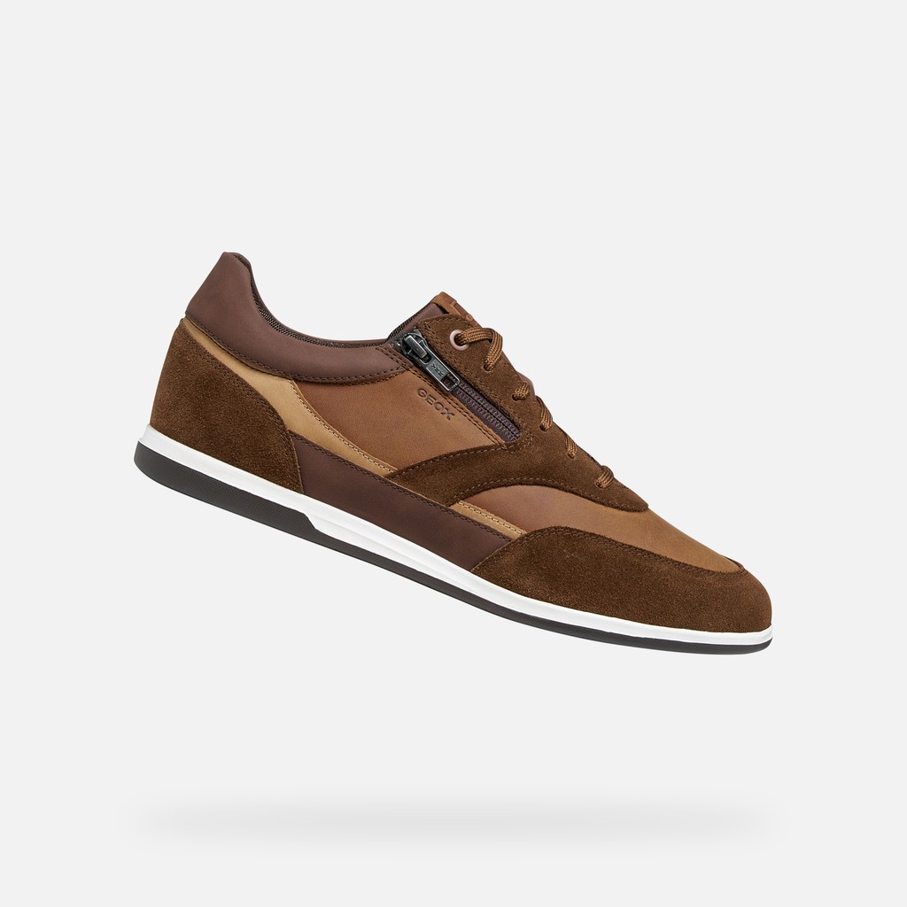 Low top sneakers RENAN MAN Cognac/Toffee - image number 0 | GEOX