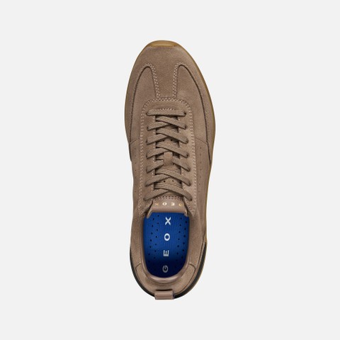 Leather sneakers GXRN-02 MAN Taupe - image number 6 | GEOX