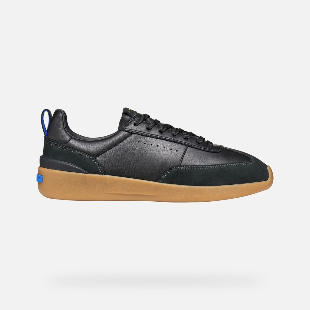 Leather sneakers GXRN-02 MAN Black/Anthracite - image number 1 | GEOX