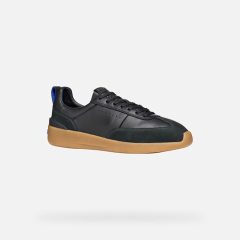 Leather sneakers GXRN-02 MAN Black/Anthracite - image number 2 | GEOX