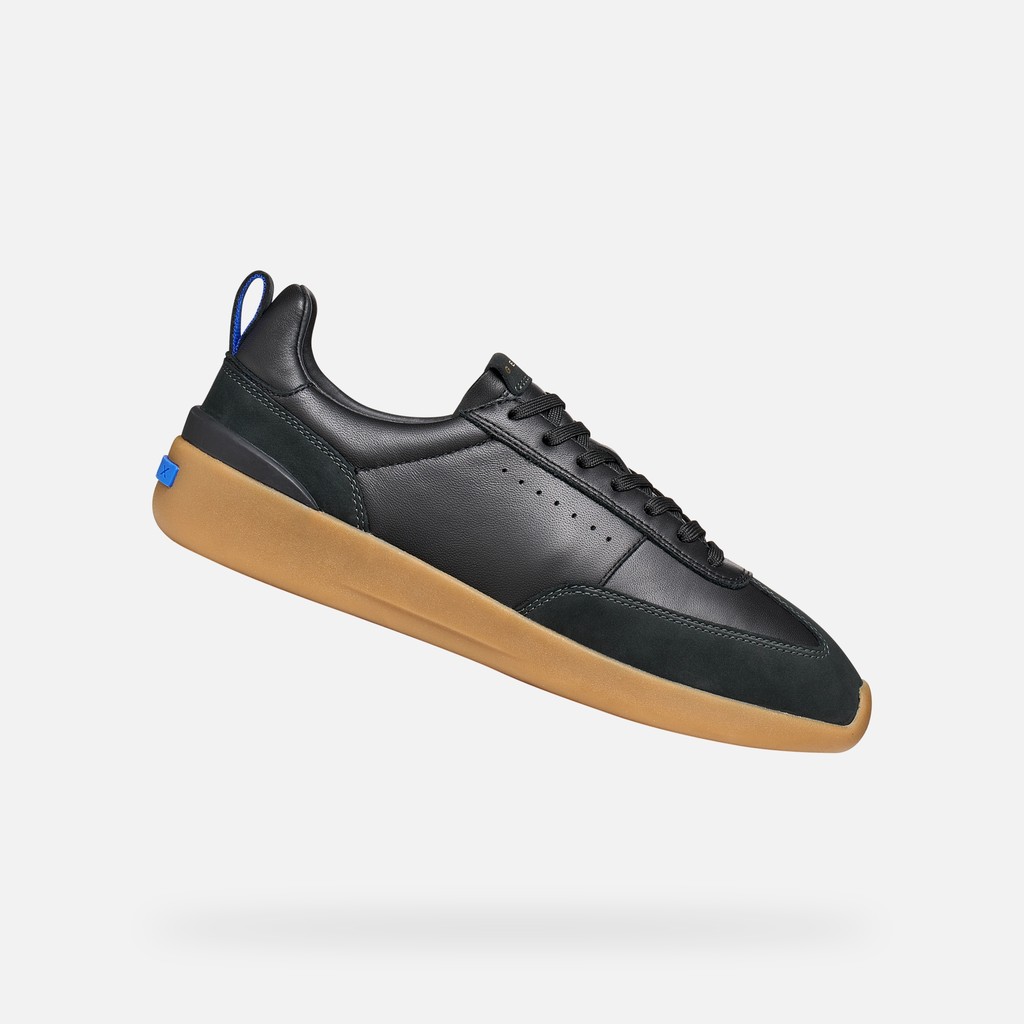 Leather sneakers GXRN-02 MAN Black/Anthracite - image number 0 | GEOX