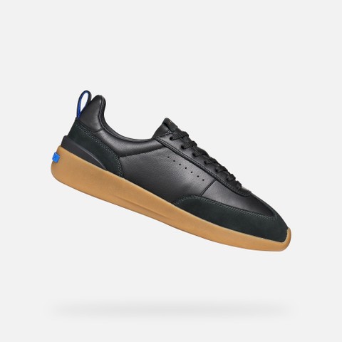 Leather sneakers GXRN-02 MAN Black/Anthracite - image number 0 | GEOX