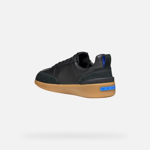 Leather sneakers GXRN-02 MAN Black/Anthracite - image number 3 | GEOX
