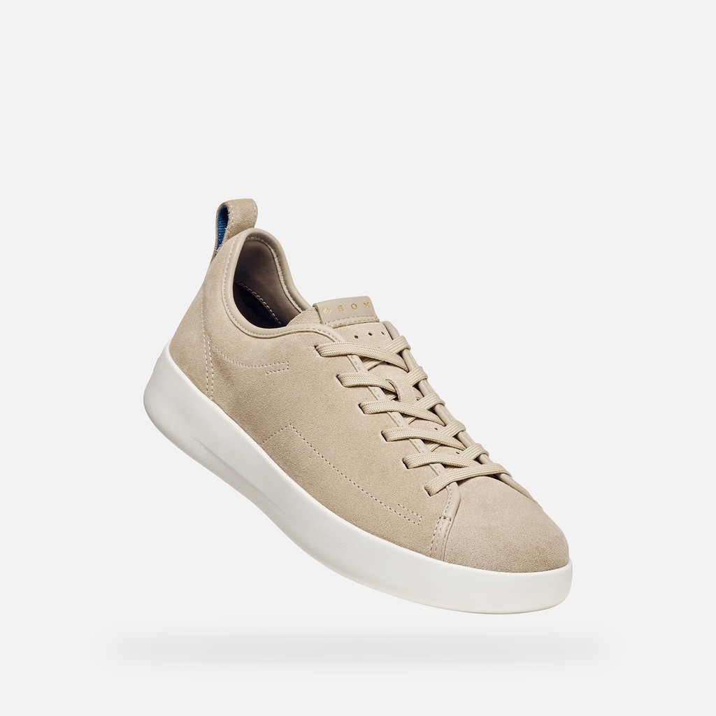 Baskets en cuir GXCP-01 HOMME Beige clair - image number 4 | GEOX