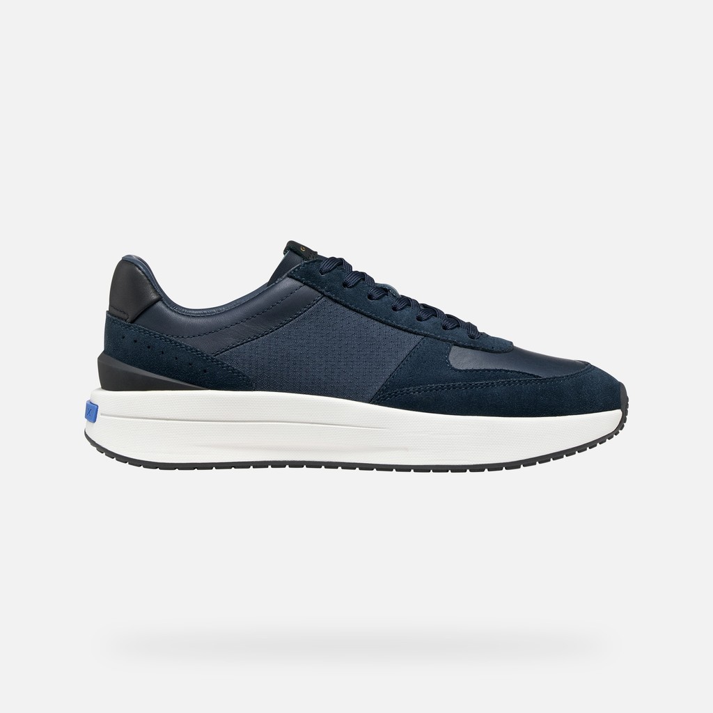 Zapatillas de piel GXRN-01 HOMBRE Azul marino - image number 1 | GEOX