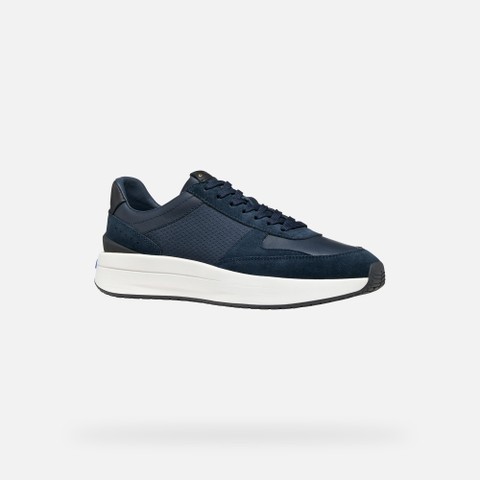 Zapatillas de piel GXRN-01 HOMBRE Azul marino - image number 2 | GEOX