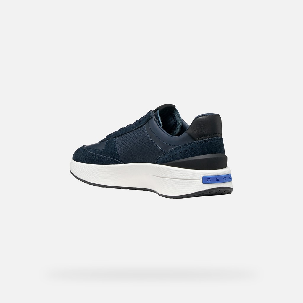 Zapatillas de piel GXRN-01 HOMBRE Azul marino - image number 3 | GEOX