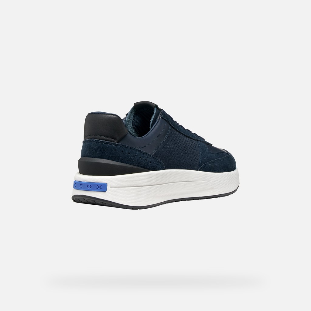 Zapatillas de piel GXRN-01 HOMBRE Azul marino - image number 4 | GEOX