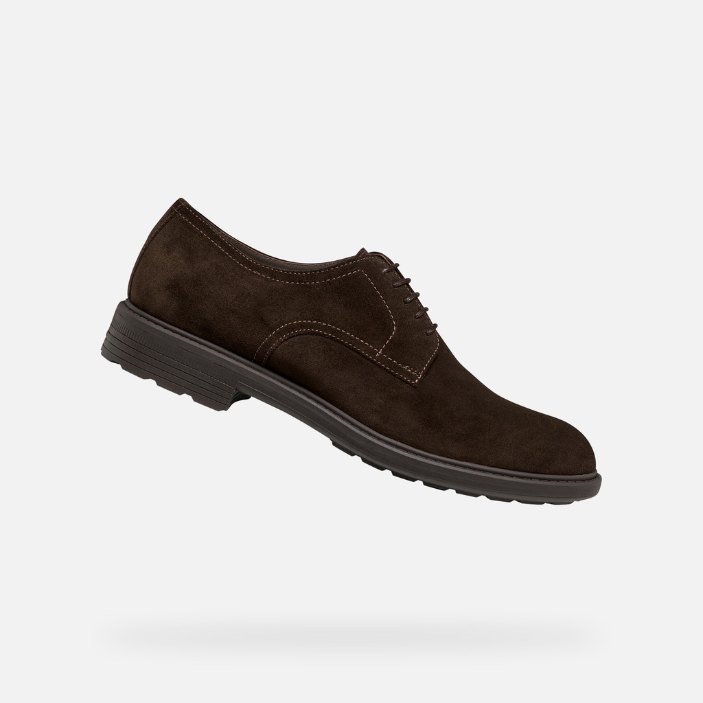 Suede shoes WALK PLEASURE B MAN Dark Brown - image number 0 | GEOX