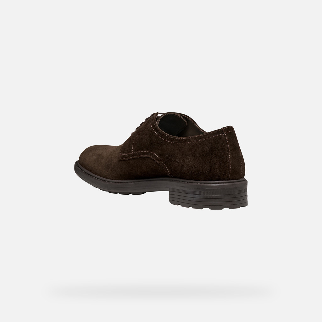 Suede shoes WALK PLEASURE B MAN Dark Brown - image number 3 | GEOX