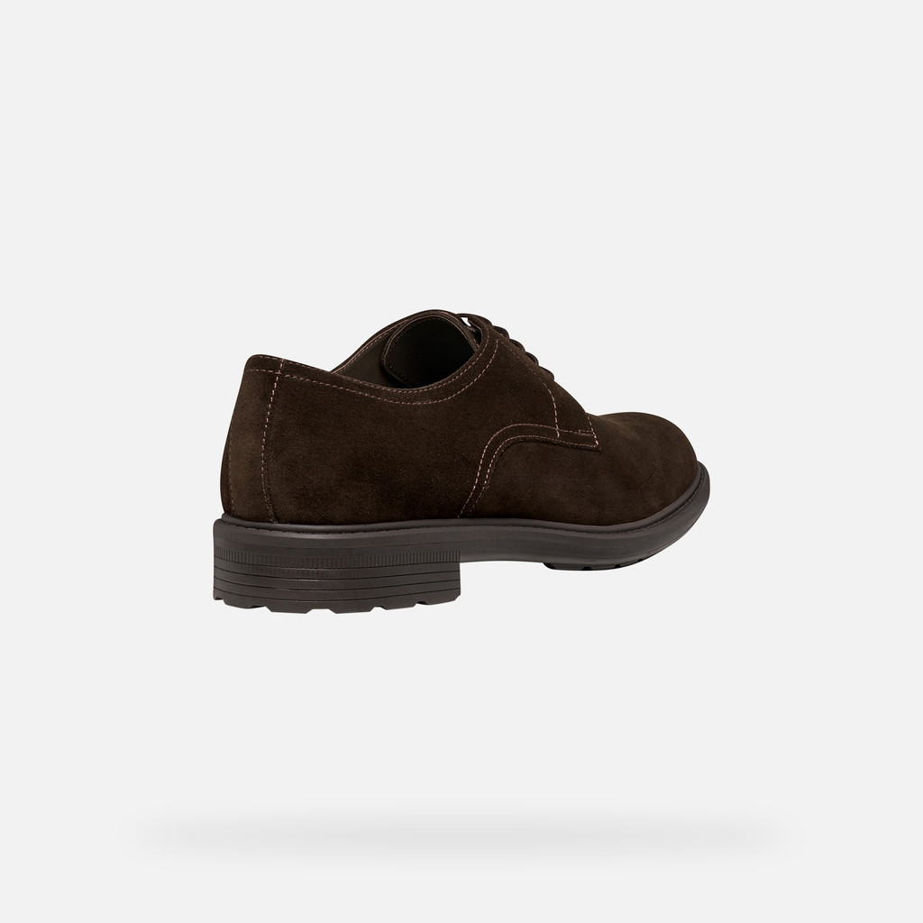 Suede shoes WALK PLEASURE B MAN Dark Brown - image number 4 | GEOX