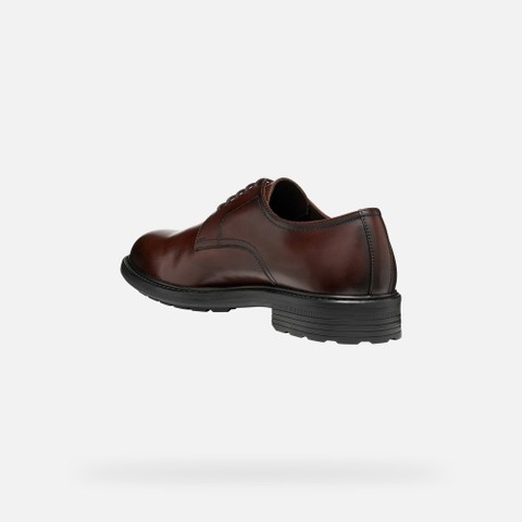 Lace up dress shoes WALK PLEASURE B MAN Coffee - image number 3 | GEOX