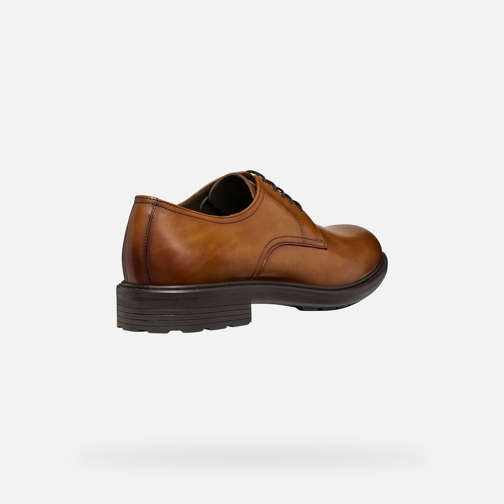 Leather shoes WALK PLEASURE B MAN Cognac - image number 4 | GEOX