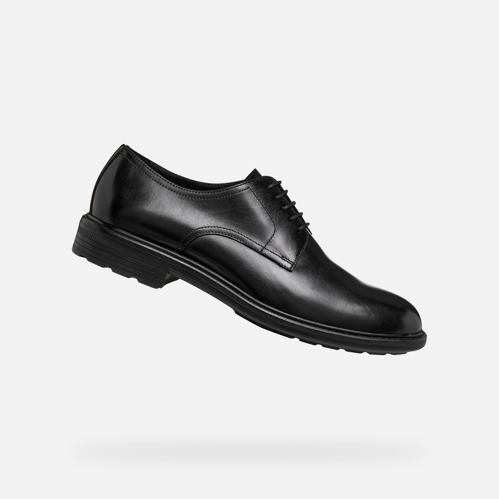 Leather shoes WALK PLEASURE B MAN Black - image number 0 | GEOX