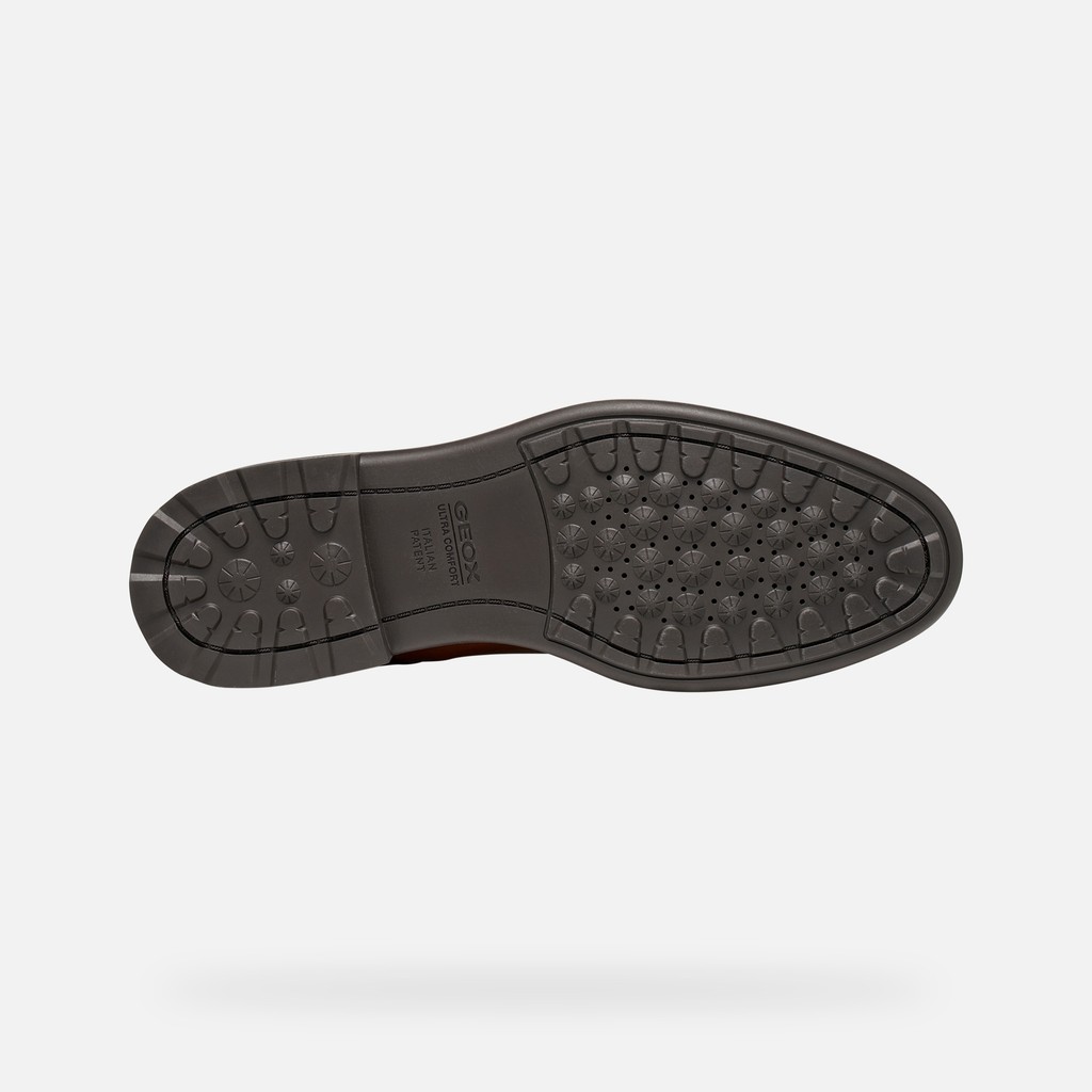 Lace up dress shoes WALK PLEASURE B MAN Cognac - image number 7 | GEOX
