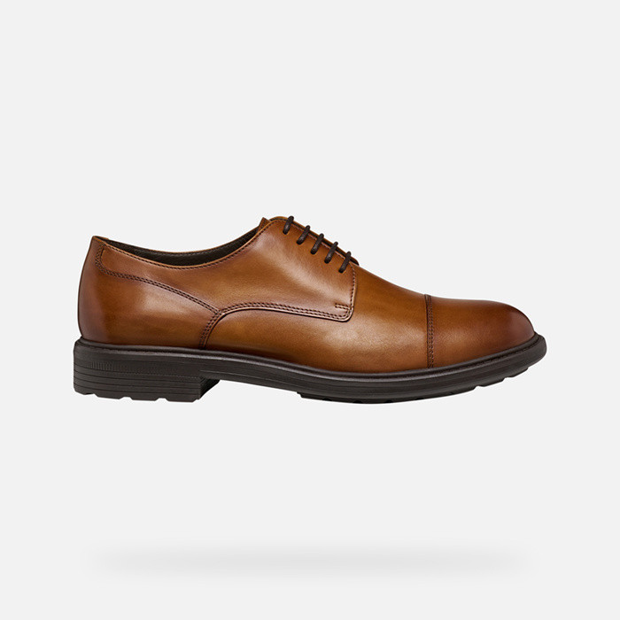 Leather shoes WALK PLEASURE B MAN Cognac | GEOX