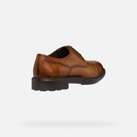 Leather shoes WALK PLEASURE B MAN Cognac - image number 4 | GEOX