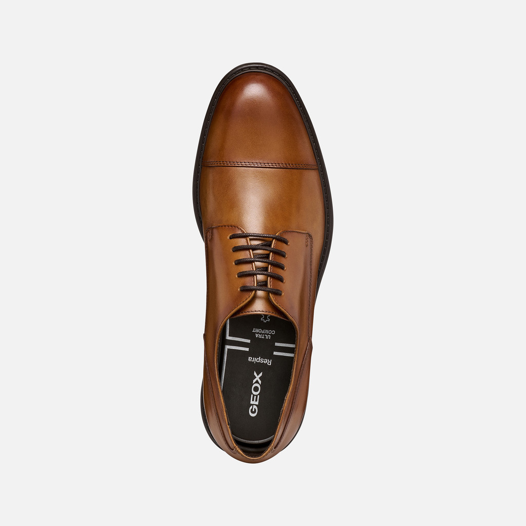 Leather shoes WALK PLEASURE B MAN Cognac - image number 5 | GEOX