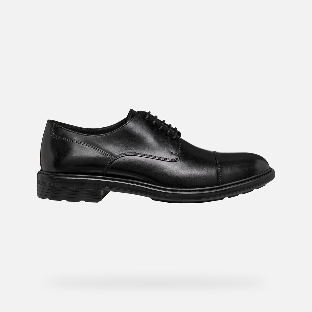 Leather shoes WALK PLEASURE B MAN Black - image number 1 | GEOX