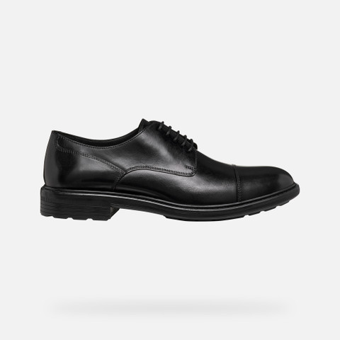 Leather shoes WALK PLEASURE B MAN Black - image number 1 | GEOX