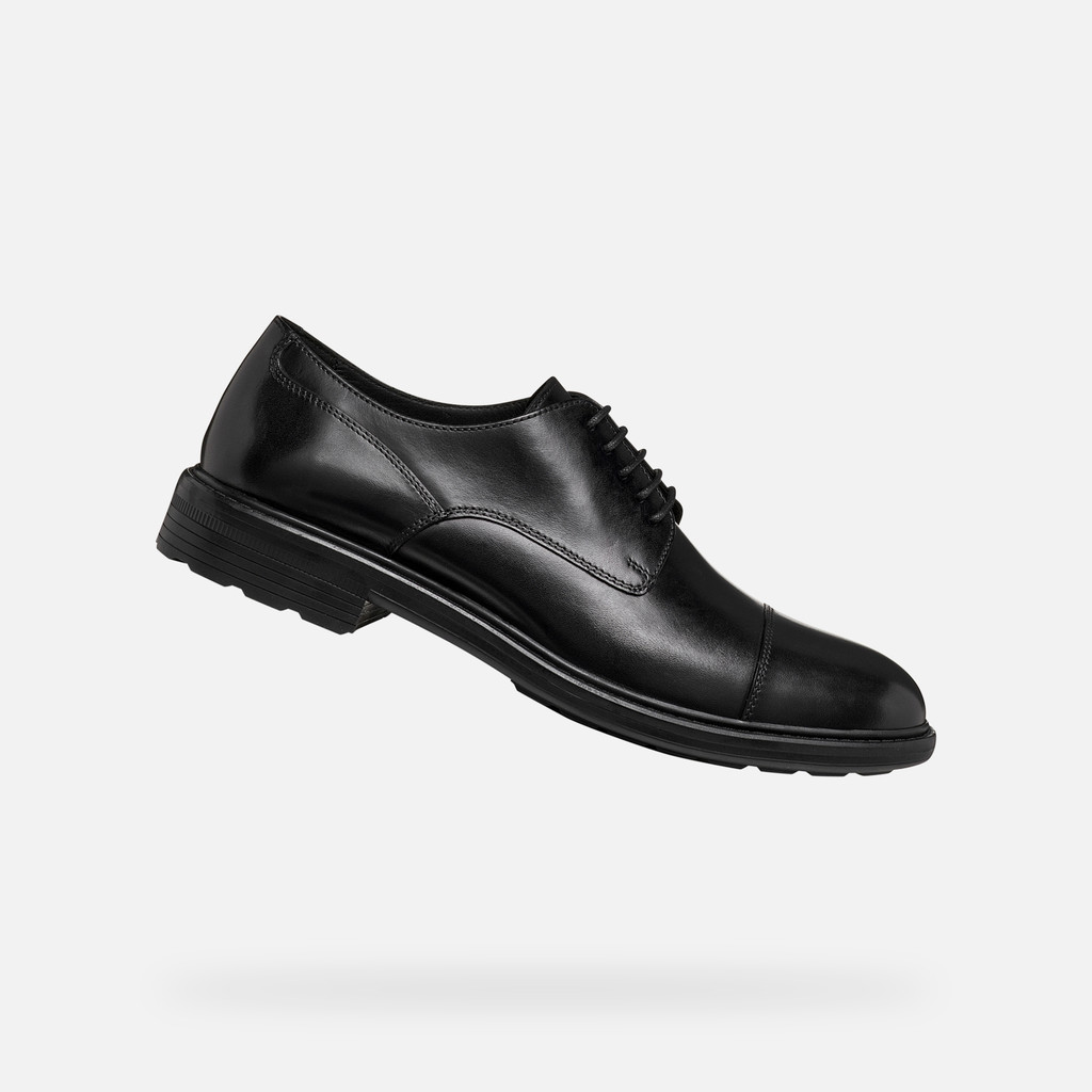 Leather shoes WALK PLEASURE B MAN Black - image number 0 | GEOX