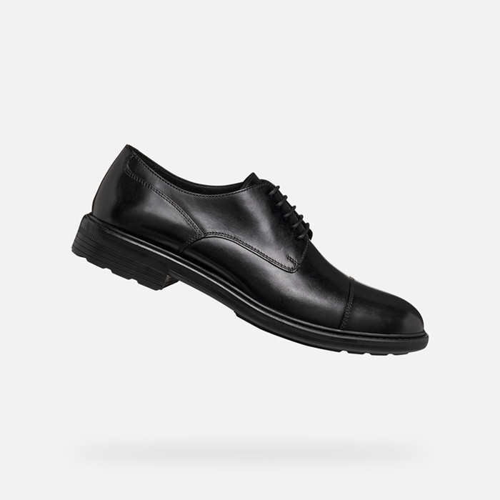 Leather shoes WALK PLEASURE B MAN Black | GEOX