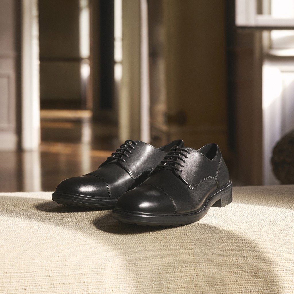Lace up dress shoes WALK PLEASURE B MAN Black - image number 1 | GEOX
