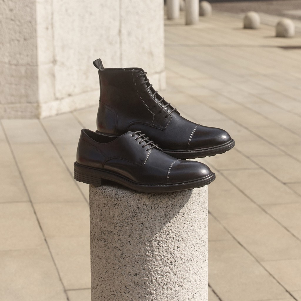 Lace up dress shoes WALK PLEASURE B MAN Black - image number 3 | GEOX