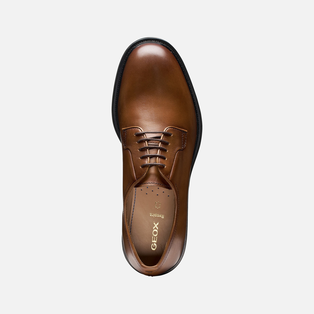 Chaussures en cuir CAPITALE HOMME Marron clair - image number 5 | GEOX