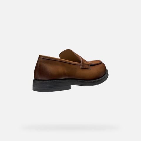 Leather loafers MEDOS MAN Light Brown - image number 4 | GEOX