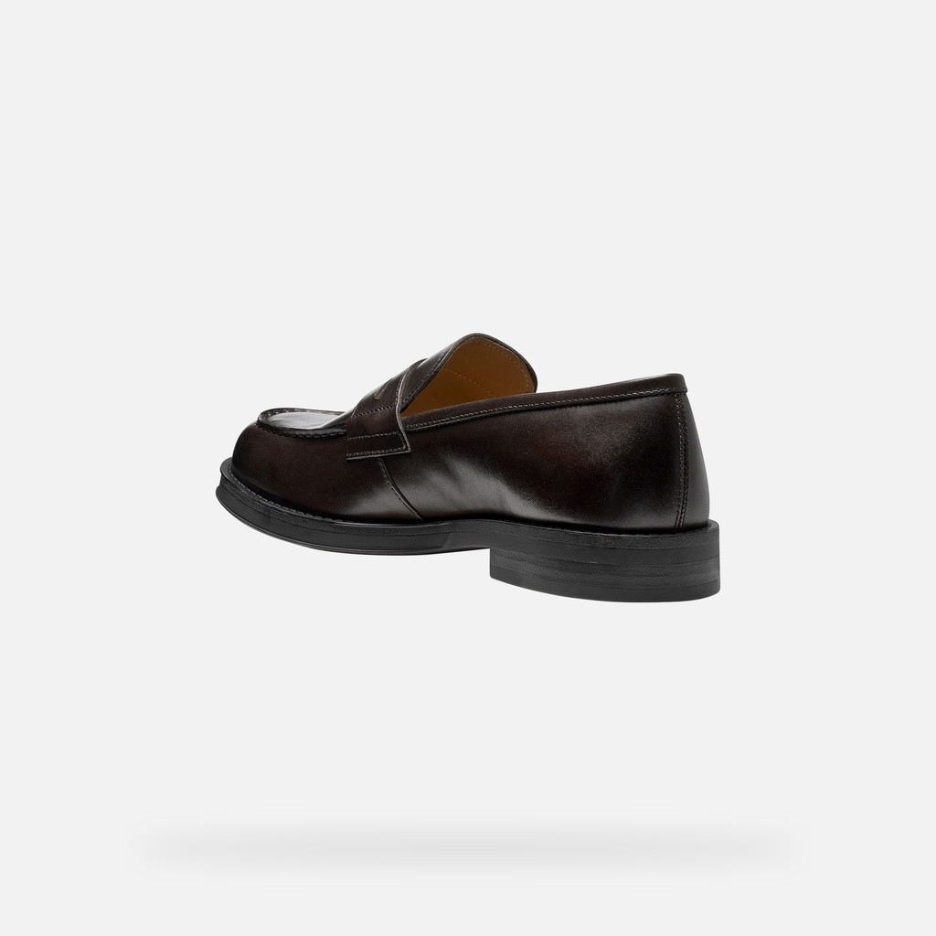 Leather loafers MEDOS MAN Coffee - image number 3 | GEOX