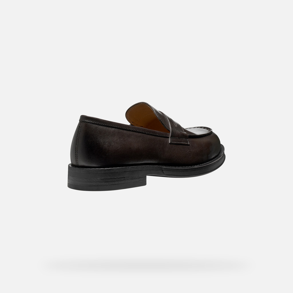 Leather loafers MEDOS MAN Coffee - image number 4 | GEOX