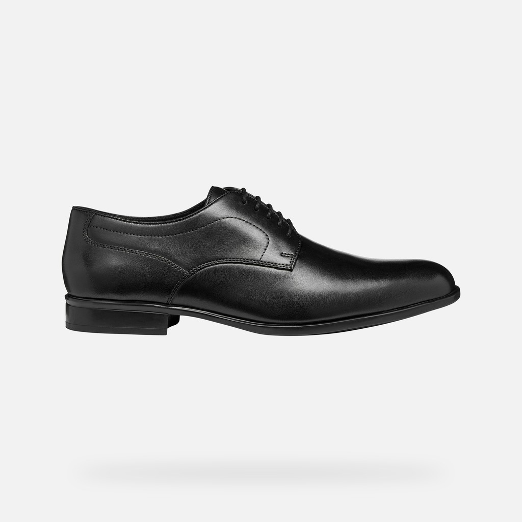 Leather shoes IACOPO MAN Black - image number 1 | GEOX