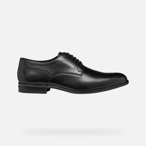 Leather shoes IACOPO MAN Black - image number 1 | GEOX