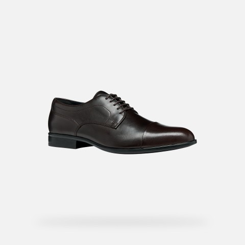 Chaussures en cuir IACOPO HOMME Brun fonc&eacute; - image number 2 | GEOX