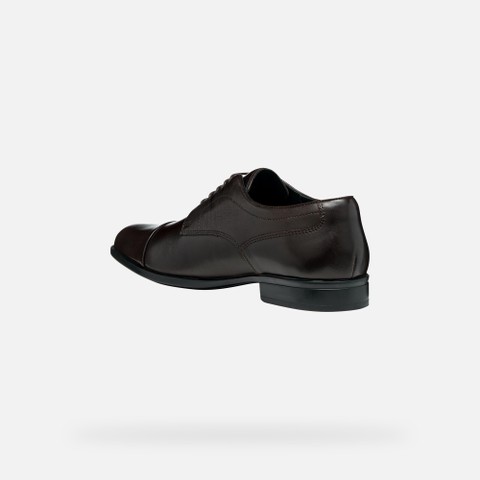 Chaussures en cuir IACOPO HOMME Brun fonc&eacute; - image number 3 | GEOX